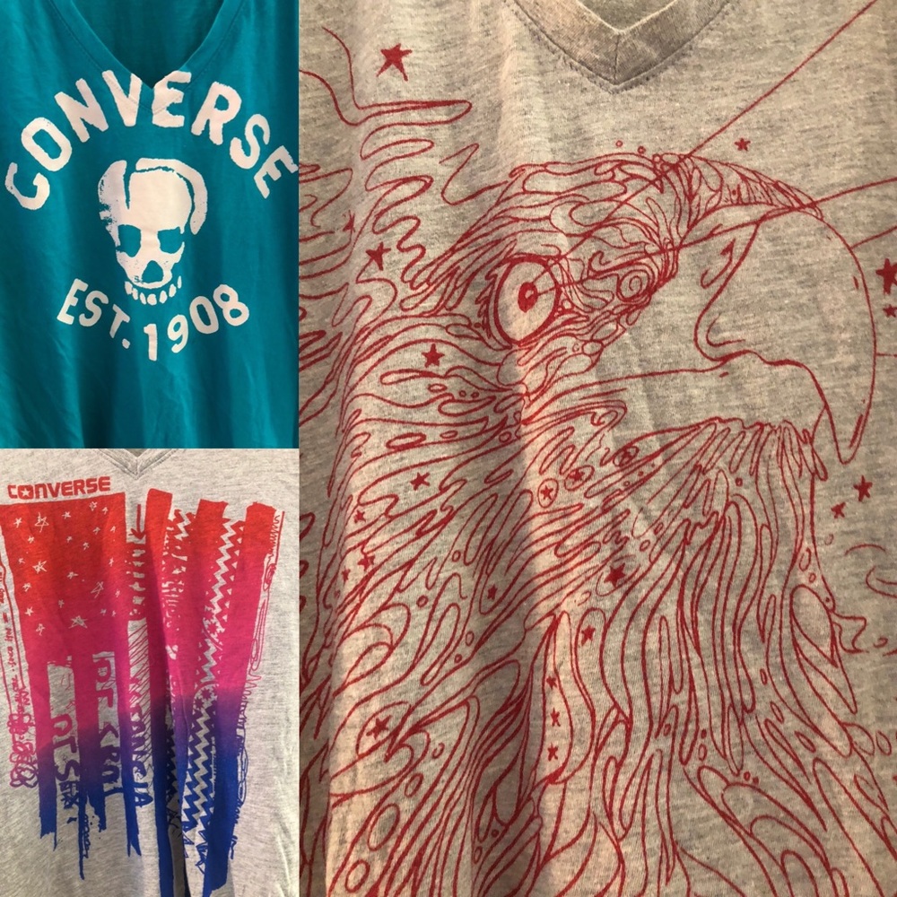 Bundle of 3 converse vneck T-shirts
